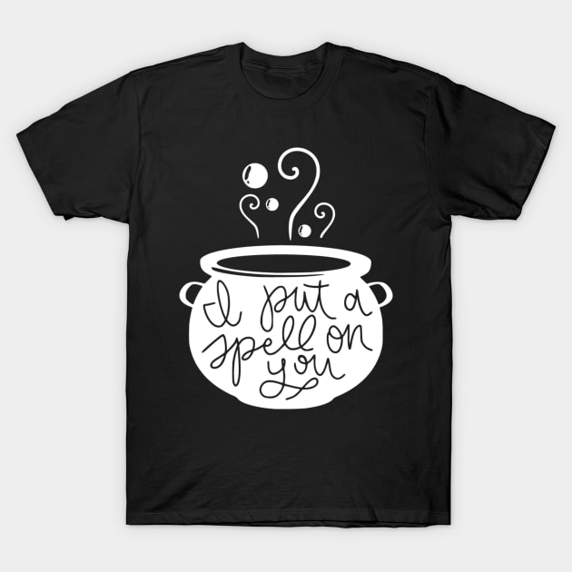 I'll put a spell on you witch cauldron T-Shirt by Peach Lily Rainbow